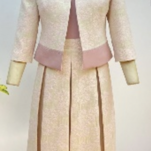 Blush Pink Short Skirt Suit Jacket
