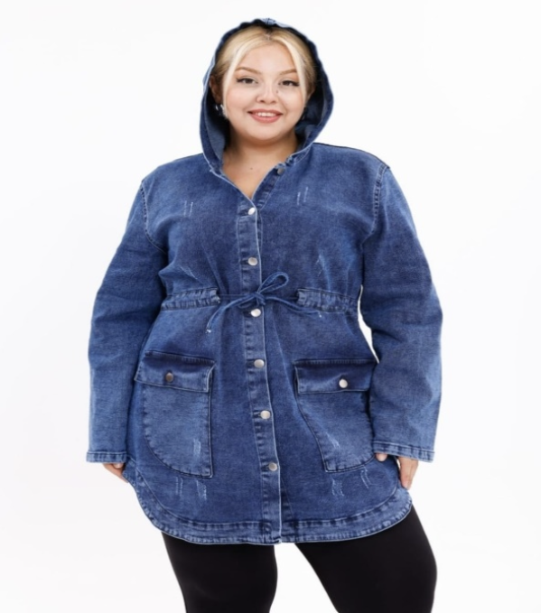 Casual Denim Jeans Hooded Jacket